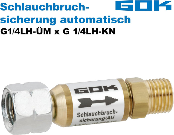 Schlauchbruch-Sicherung Grösse->30mbar