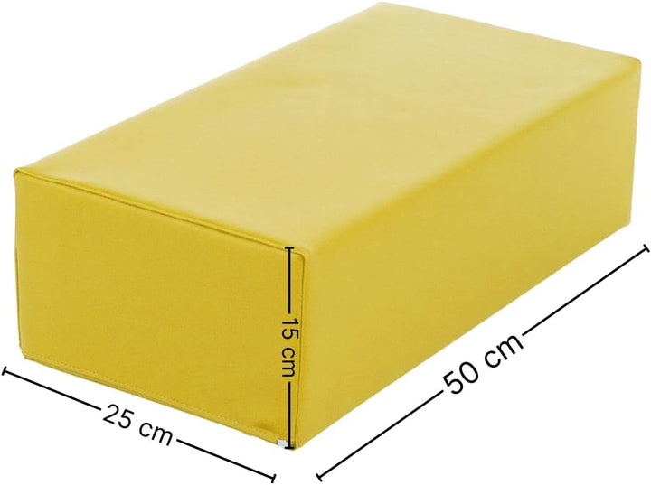 Stufen-Lagerungskissen 50 x 25 x 15cm aus qualitativem Ether-Schaum mit Kunstlederbezug, verstecktem
