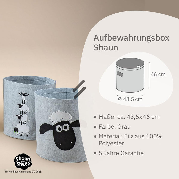 meets "Shaun das Schaf" Aufbewahrungskorb zusammenfaltbar für Kinder – Korb zum Verstauen von Spielz