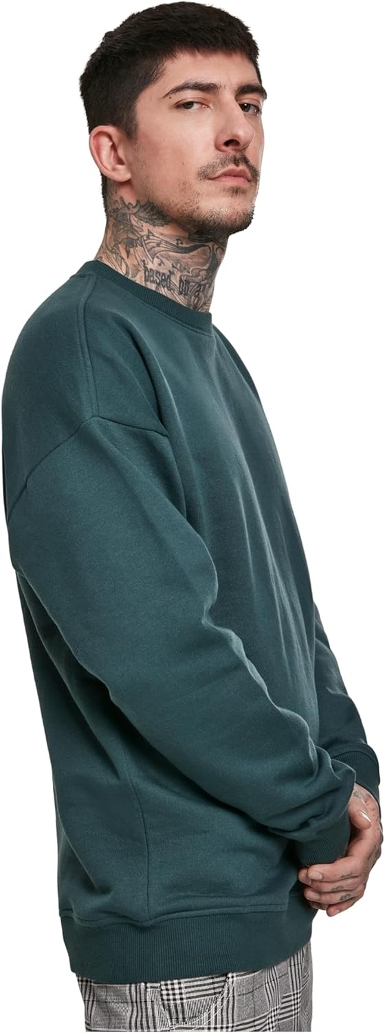 Urban Classics Herren Sweat Crewneck M Grosse Grössen Bottlegreen, M Grosse Grössen Bottlegreen
