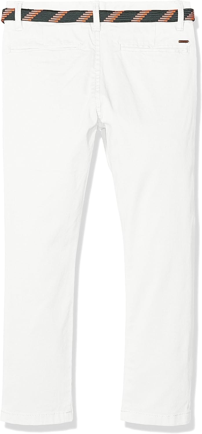 Scotch & Soda Jungen Slim Fit Garment Dye Chino Hose 116 Elfenbein (Off White 01), 116 Elfenbein (Of
