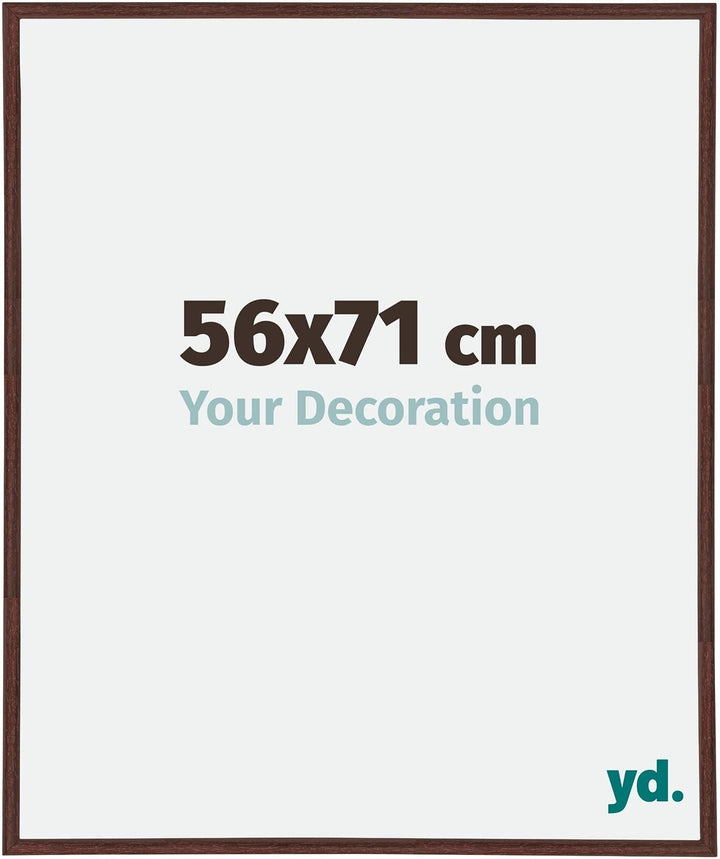 yd. Your Decoration - Bilderrahmen 56x71 cm - Braun - Bilderrahmen aus Kunststoff mit Acrylglas - An