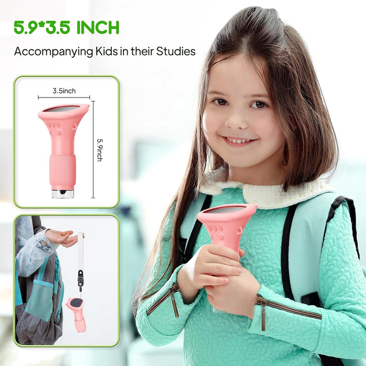 Ashfly Mikroskop für Kinder, Mini Lemoni Mikroskop - 2,0" IPS-Bildschirm LED Lights -Anschluss an PC