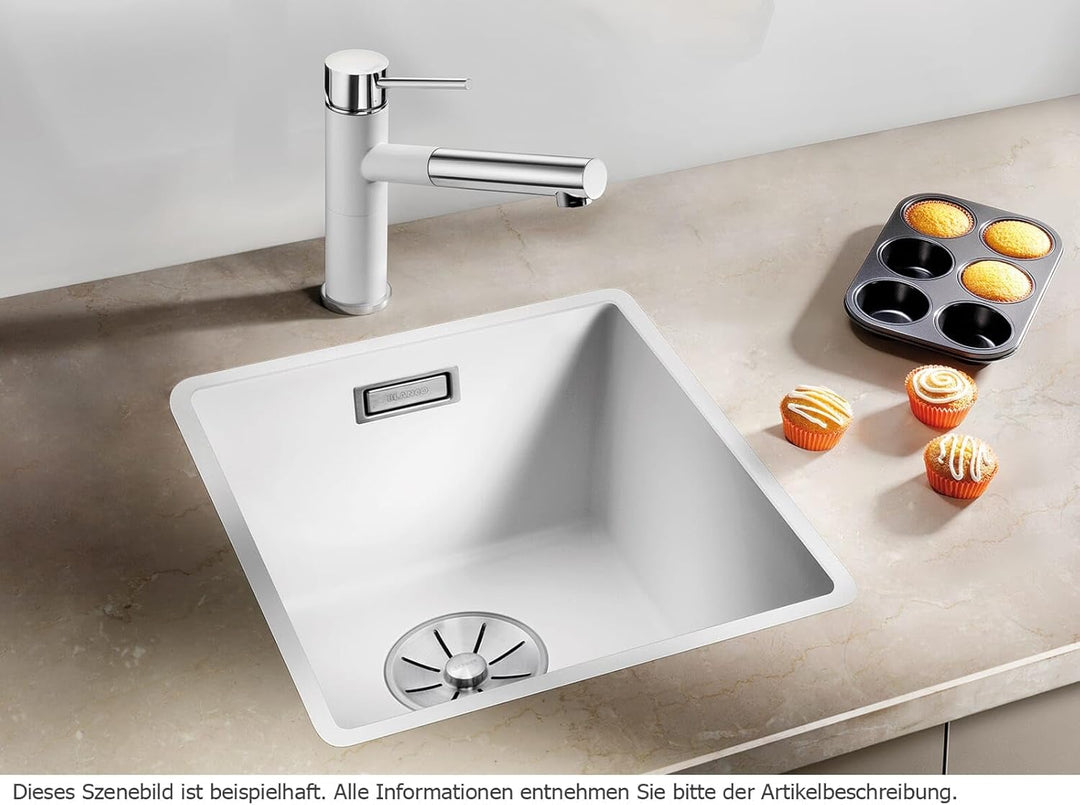 BLANCO SUBLINE 320-F | SILGRANIT schwarz | Einbauart: Flächenbündig | ohne Ablauffernbedienung | 40e