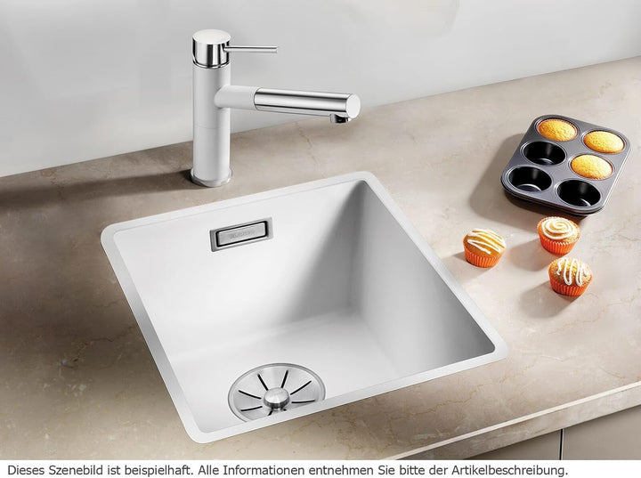 BLANCO SUBLINE 320-F | SILGRANIT schwarz | Einbauart: Flächenbündig | ohne Ablauffernbedienung | 40e