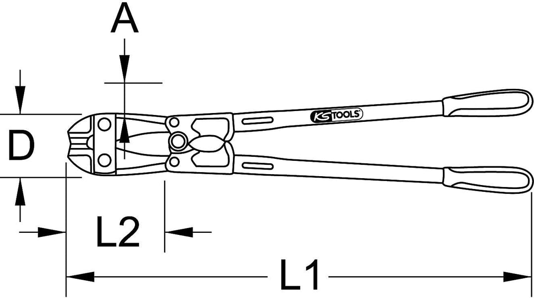 KS Tools 118.0118 Bolzenschneider, 65 mm, 65 mm