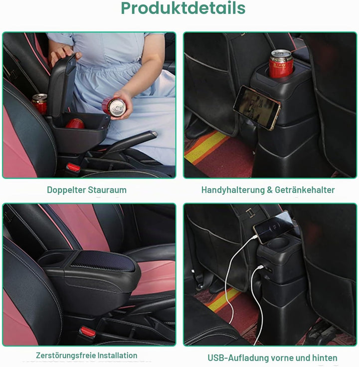 GAFAT V-W UP/Seat MII/Sko-d-a Citigo 2013-2022 2023 Armlehnen, Mittelkonsole Armlehnenbox Mittelarml