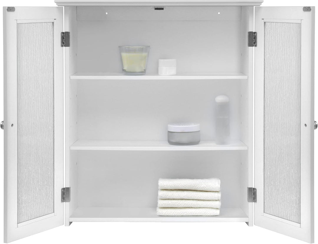 Teamson Home Badezimmer Dawson Wandschrank Mit Zwei Türen Grau EHF-6810G