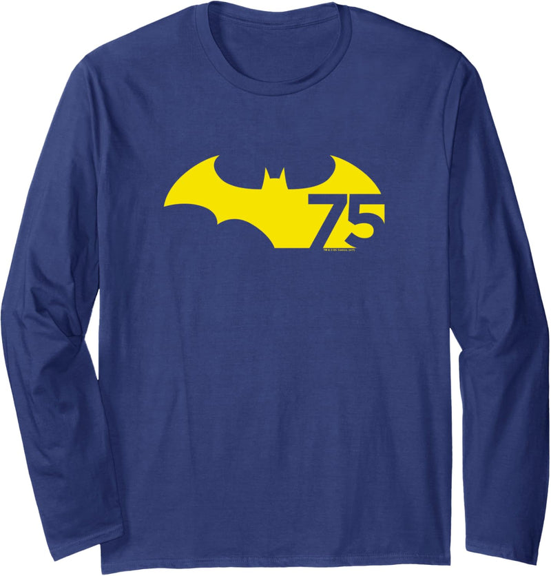 Batman 75 Logo Yellow Langarmshirt