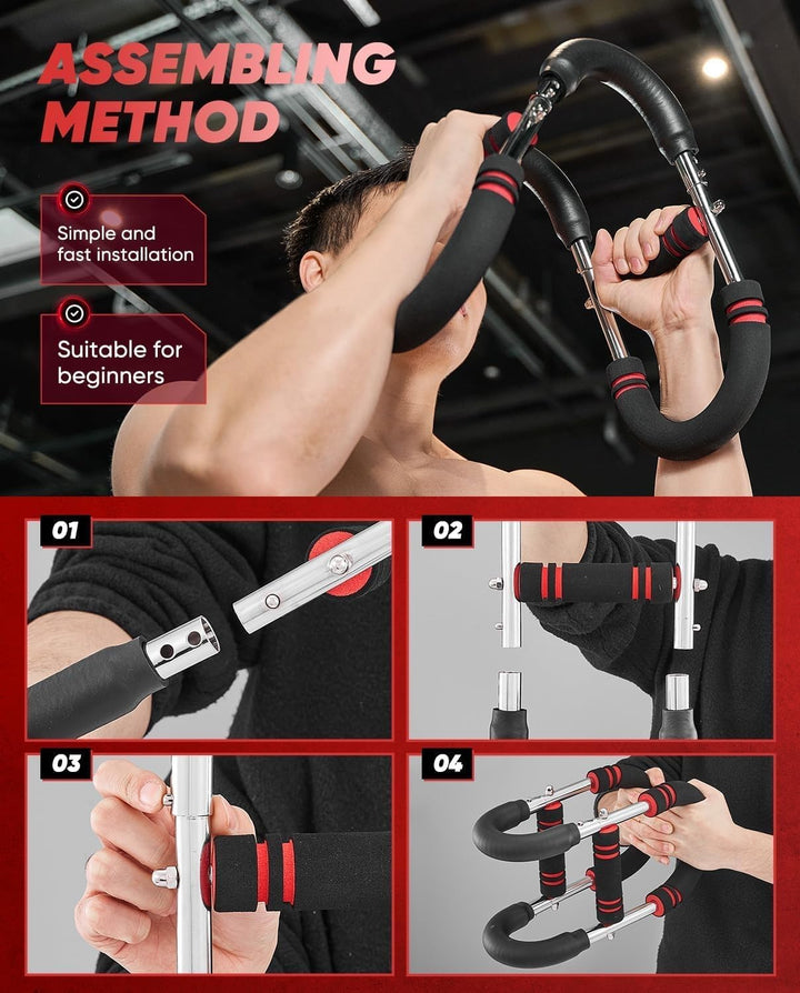 VLFit Twister Armtrainer, U-Form Verstellbarer Brustdehner, Oberschenkel-Master-Trainer, Körperstärk