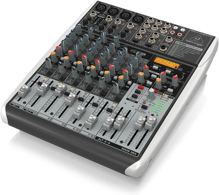 Behringer XENYX QX1204USB Premium 2/2-Bus-Mixer mit 12 Eingängen, XENYX-Mikrofonvorverstärkern und -