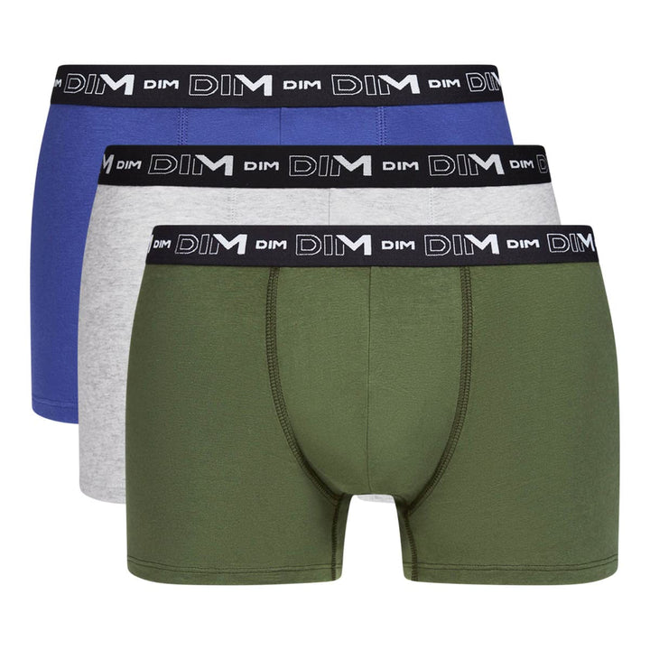 DIM Herren Boxer 3er Pack | Atmungsaktive Stretch-Baumwolle | Optimaler Halt | Ohne Etikett 5 Multic