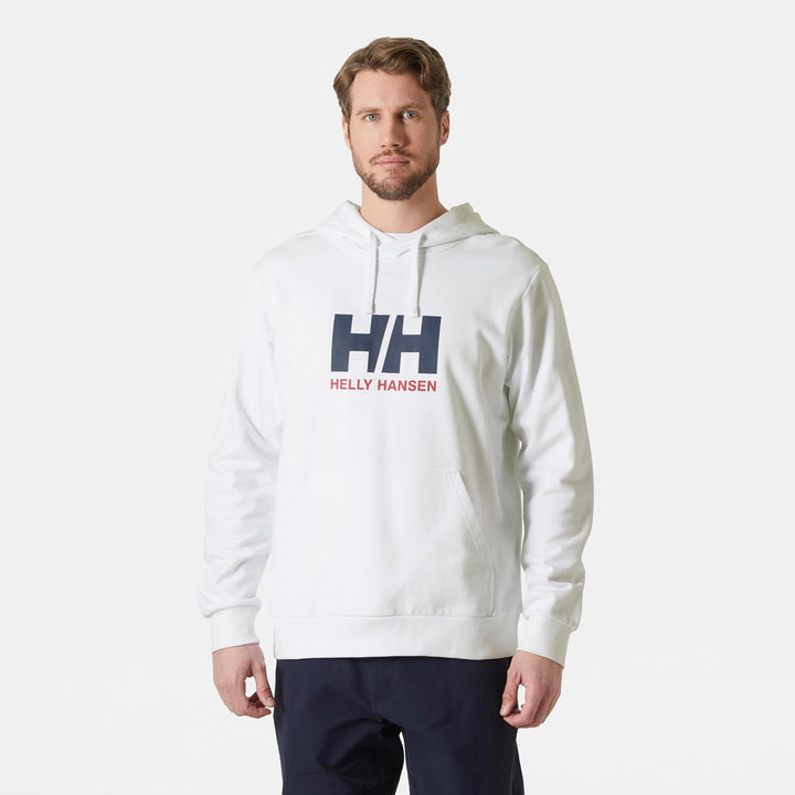 Helly Hansen Herren Hh Logo Hoodie Sweatshirt mit Kapuze (1er Pack) Weiss M Buchstabenmuster, Weiss