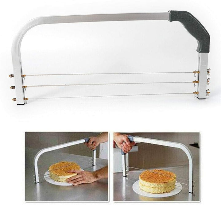 Kuchenschneider Leveler 3-Draht Höhenverstellbar 1-9cm 304 Edelstahl Spülmaschinenfest Für Konditore