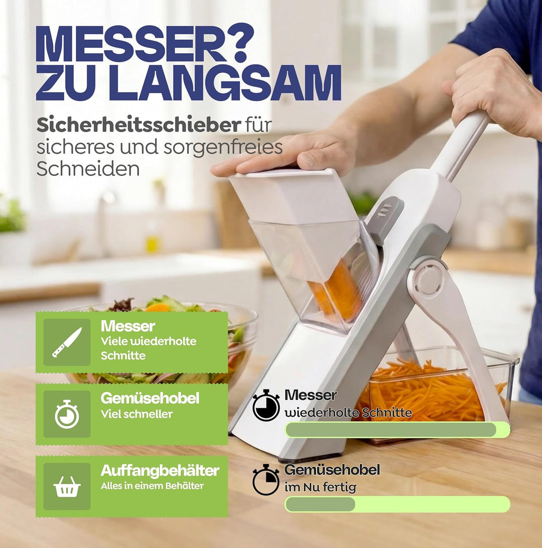 Katana Pro 10 in 1™ Gemüsehobel Verstellbar Multifunktional - Allesschneider klappbar - Mandoline Ge