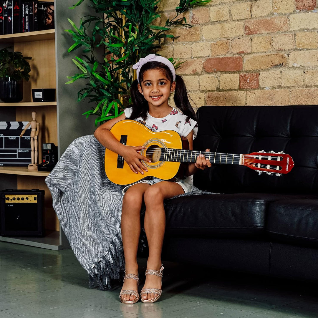 3rd Avenue XF 1/4 Flamencogitarren-Starterset in Junior-Grösse für Kinder, Konzertgitarre mit Nylons