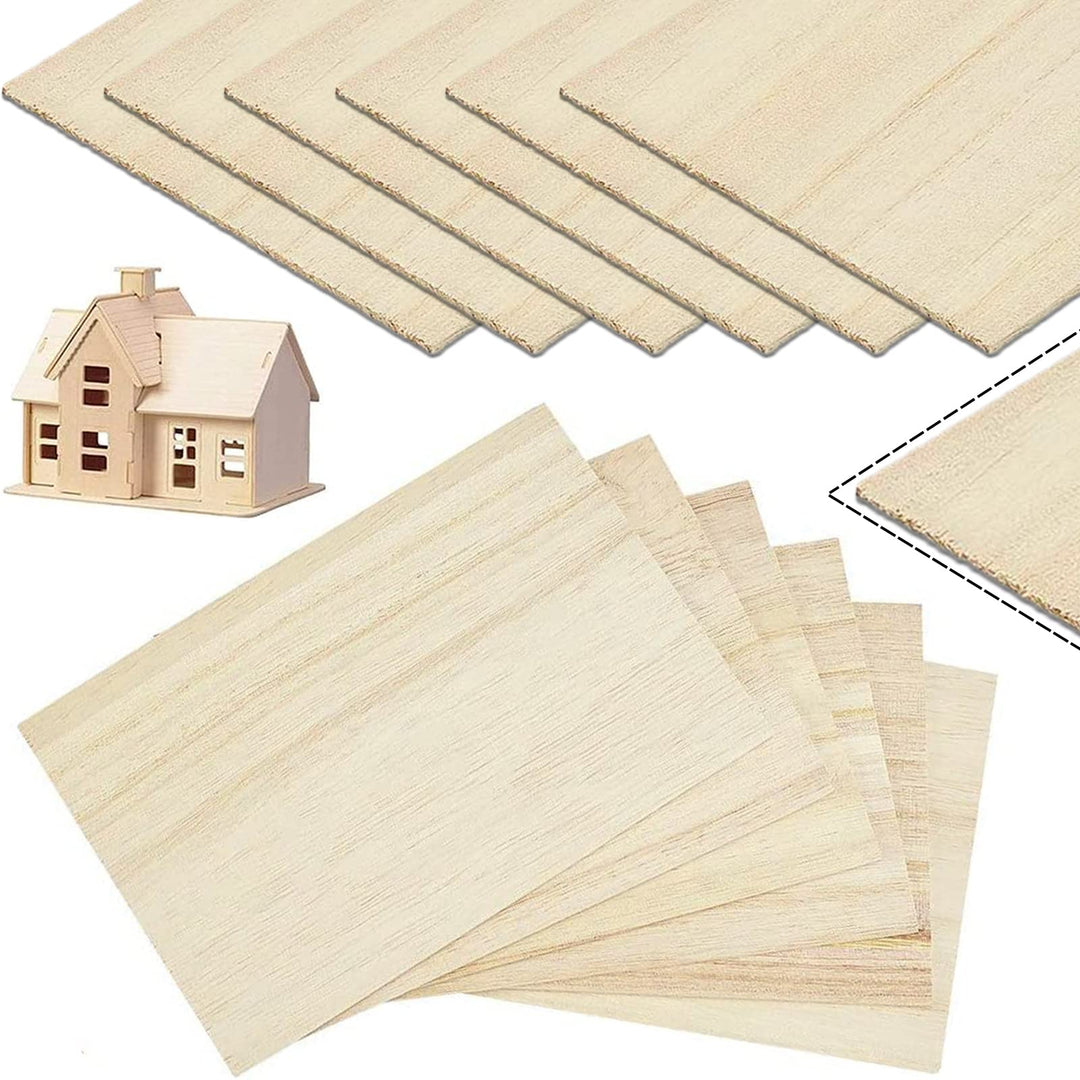 12 Stück Holzmusterbretter, 200 * 100 * 1 mm quadratisches leichtes, dünnes Paulownia-Holzstückbrett