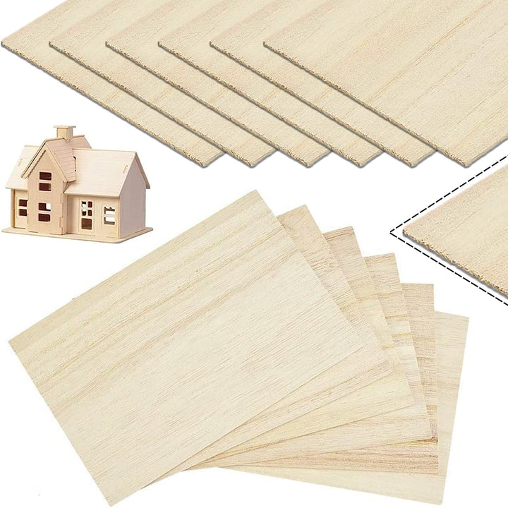 12 Stück Holzmusterbretter, 200 * 100 * 1 mm quadratisches leichtes, dünnes Paulownia-Holzstückbrett