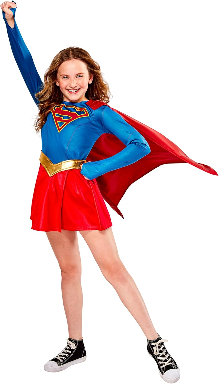 Rubies Offizielles DC Comics Supergirl TV Series Deluxe Kostüm für Mädchen, Schwarz/Rot, L, L