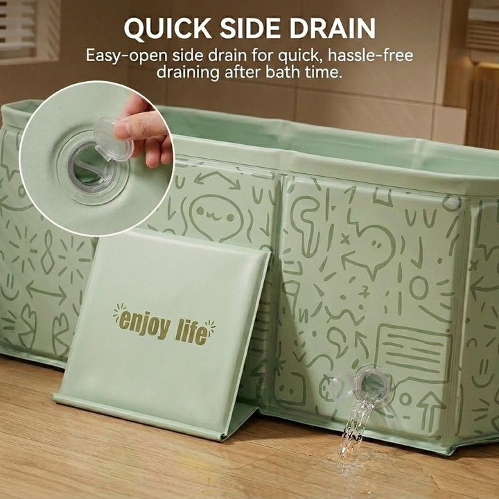 Faltbare Babybadewanne mit Ablaufstopfen, 75 × 45 cm – Platzsparende, rutschfeste Badewanne für Neug