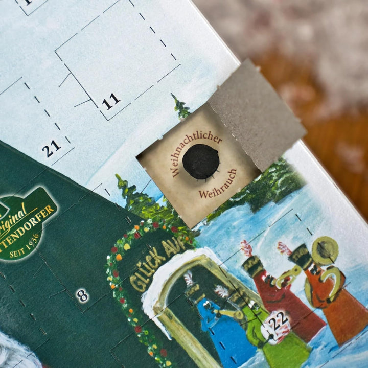 Crottendorfer Adventskalender - 24 Düfte - Hochformat (21x30cm) - Crottendorfer Räucherkerzen für We