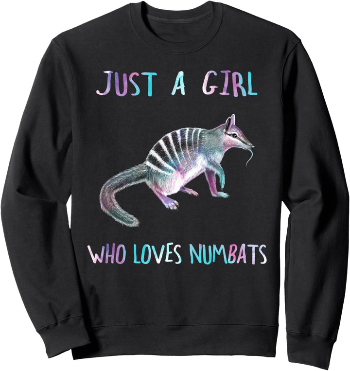 Watercolor Sea Ocean Wildlife Just A Girl Who Loves Numbats Sweatshirt