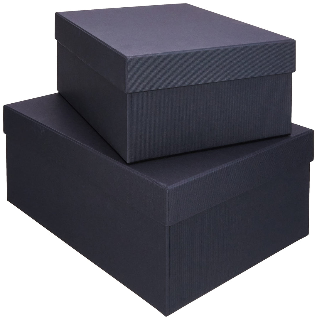Rössler 13491453700 - S.O.H.O. Boxline 2er Kartonage, rechteckig, Schwarz, Schwarz