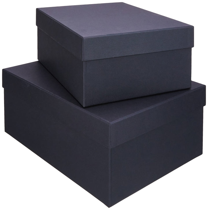 Rössler 13491453700 - S.O.H.O. Boxline 2er Kartonage, rechteckig, Schwarz, Schwarz