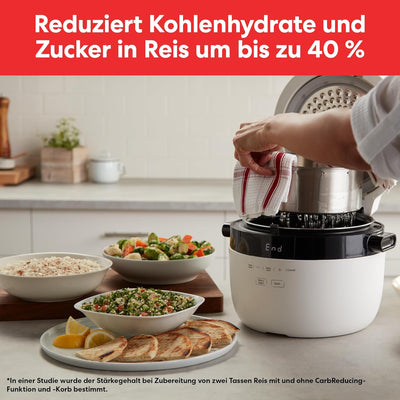 Instant Reiskocher und Dampfgarer - Automatischer, vielseitiger Reiskocher, Dampfgarer und Sauté-Pfa
