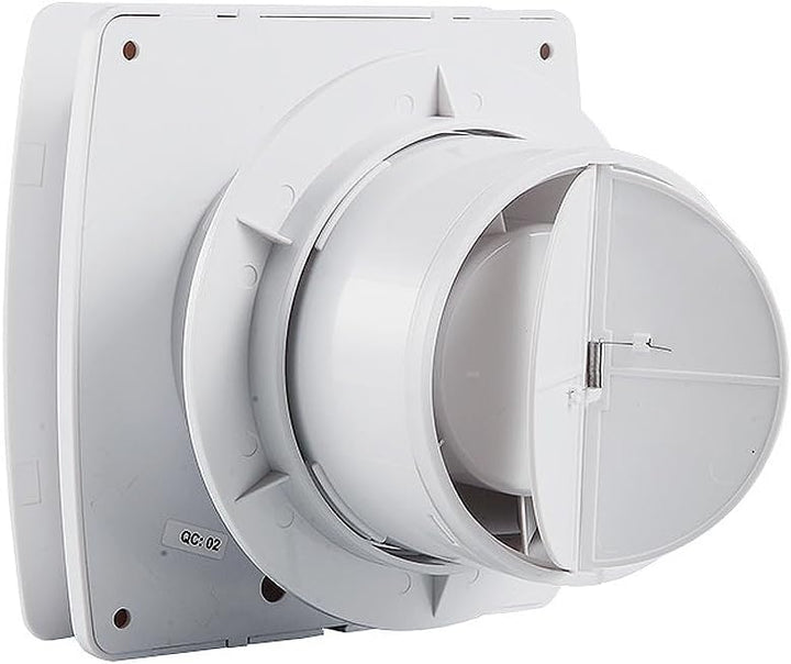 HUGOOME Abluftventilator 100 mm 12 W 95 m³/h 2200rpm mit Rückschlagventil, Fenster und Wandmontage V