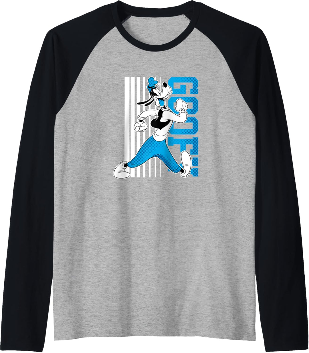 Disney Mickey And Friends Goofy Barcode Raglan