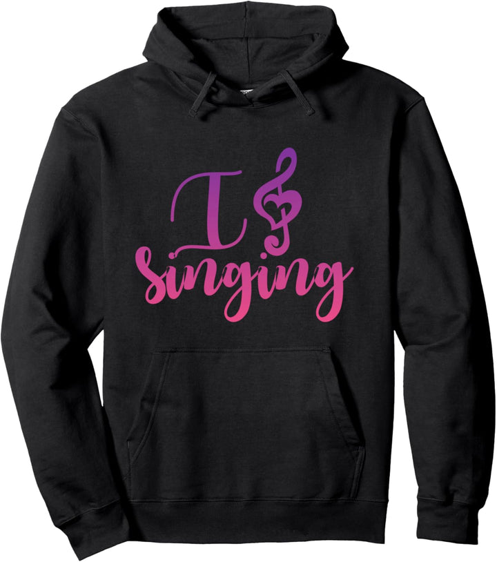 Ich Liebe Singen Herz Musik Alt Sopran Sängerin Geschenk Pullover Hoodie