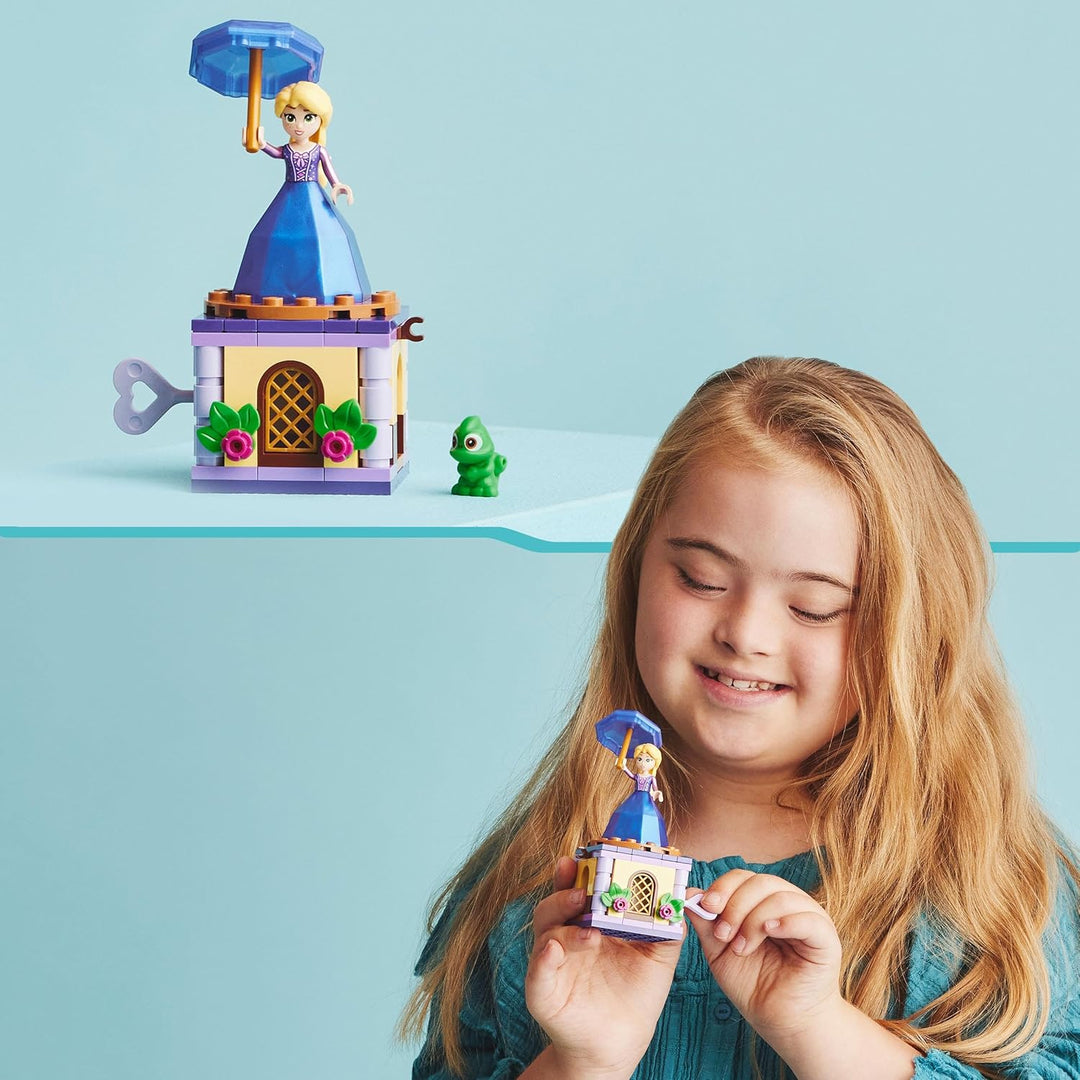 LEGO Disney Princess Rapunzel-Spieluhr, Prinzessinnen Spielzeug zum Bauen mit Rapunzel Mini-Puppe, D
