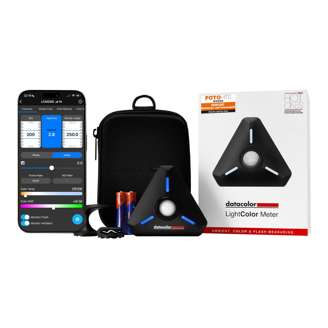 Datacolor LightColor Meter – Bluetooth-fähiges Licht- & Farbtemperaturmessgerät für Fotografie, Vide