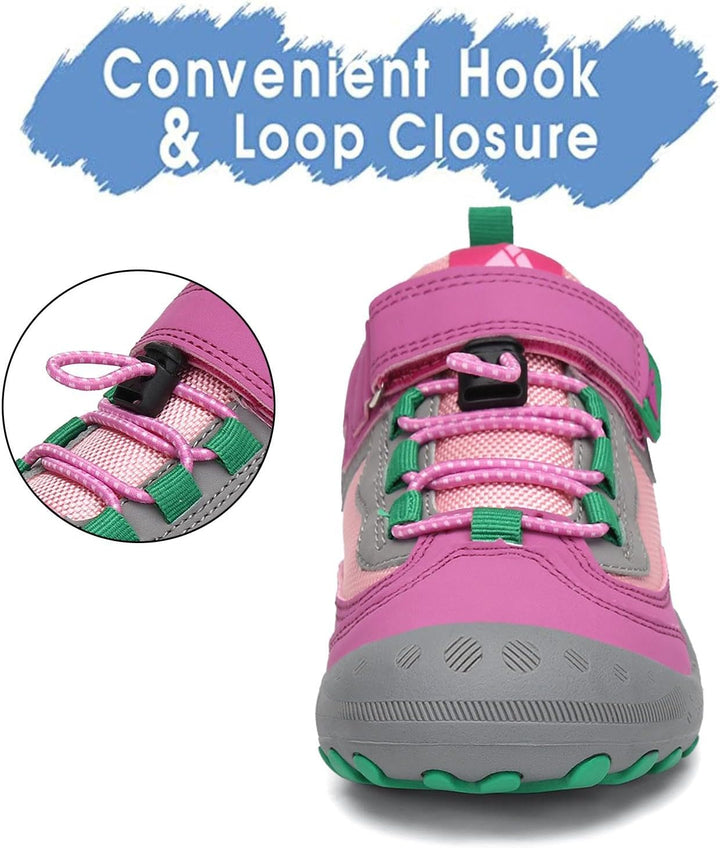 Mishansha Jungen Mädchen Wanderschuhe rutschfest Walkingschuhe Weich Flexibel Stabil Fitnessschuhe F
