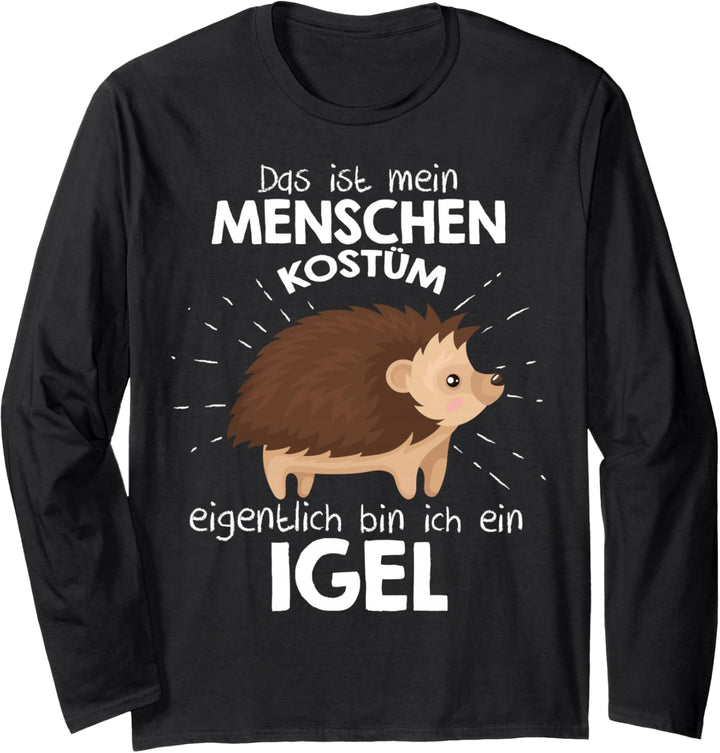 Mein Menschen Kostüm Bin ich ein Igel, Halloween Outfit Langarmshirt