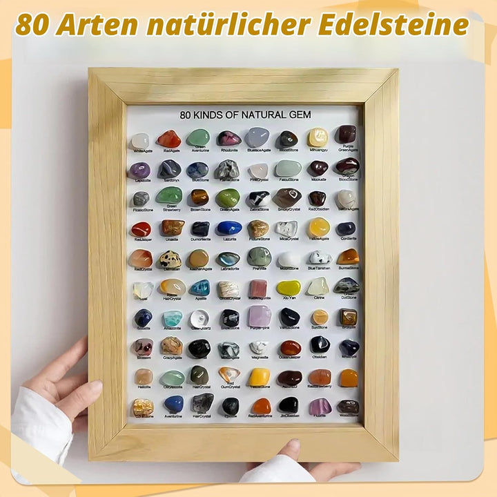 Edelsteine Set, 80/100 Mineralien Edelsteinen, Natürliche Kristalle Edelstein Sammeln, Edelsteinsamm