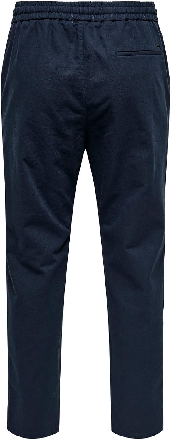 ONLY &amp; SONS Male Jogginghose Verjüngt Mid Rise Hose XL Dark Navy, XL Dark Navy
