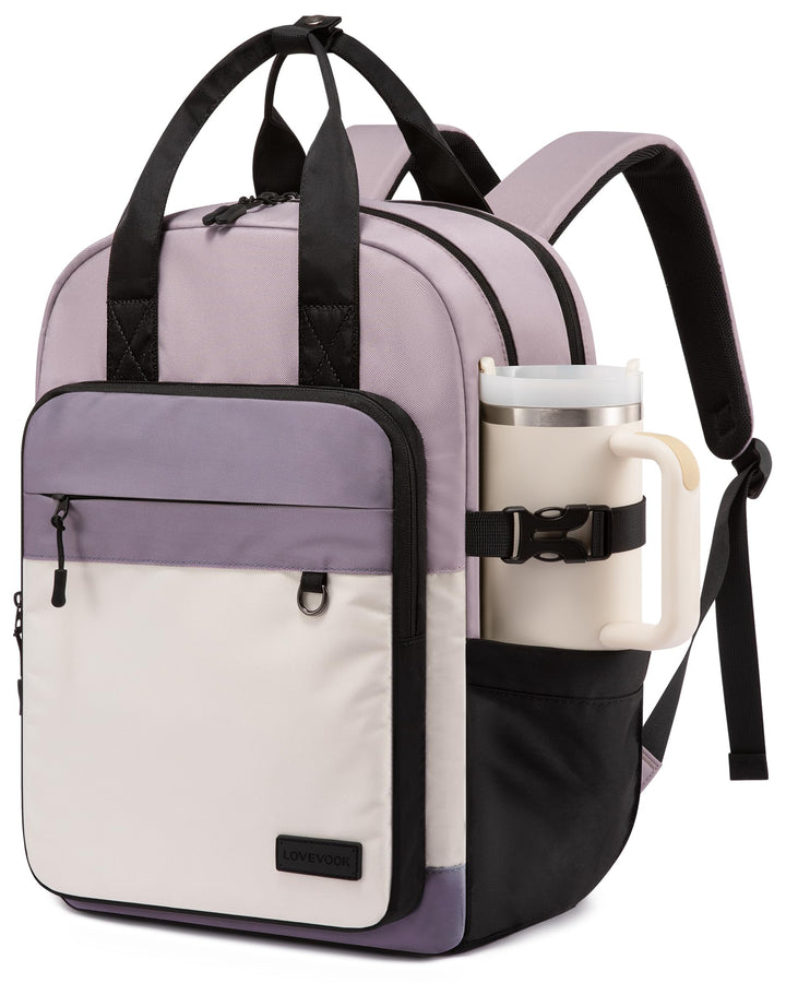 LOVEVOOK Rucksack Damen, 15.6 Zoll Laptop Schulrucksack Teenager Mädchen | Schultasche Gross Wasserd