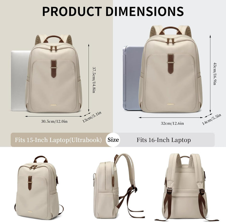 GOLF SUPAGS Laptop Rucksack Damen Elegant 16 Zoll Schulrucksack Herren Arbeit Rucksack mit Laptopfac