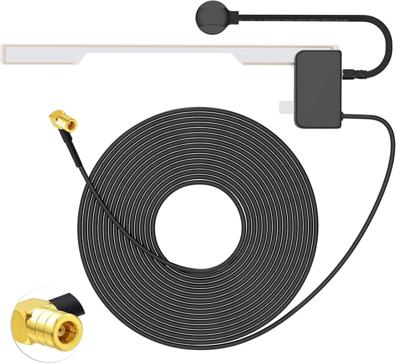 Eightwood DAB Antenne Auto FM AM SMB Digtial DAB Autoradio Antenne mit 3 Meter DAB Scheibenantenne G