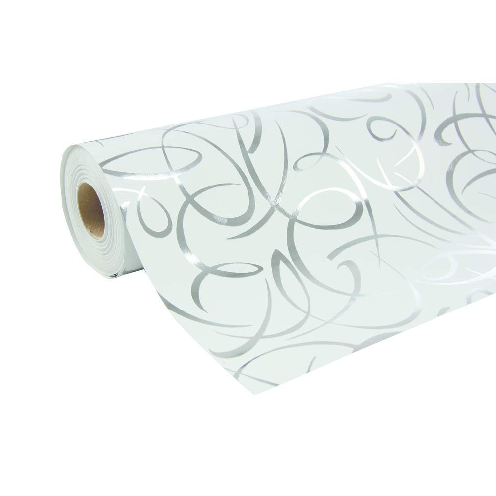 Clairefontaine 211893C Geschenkpapier Premium (50x0,70m, 80g/qm mit PP-Film) 1 Rolle Arabesque Silbe