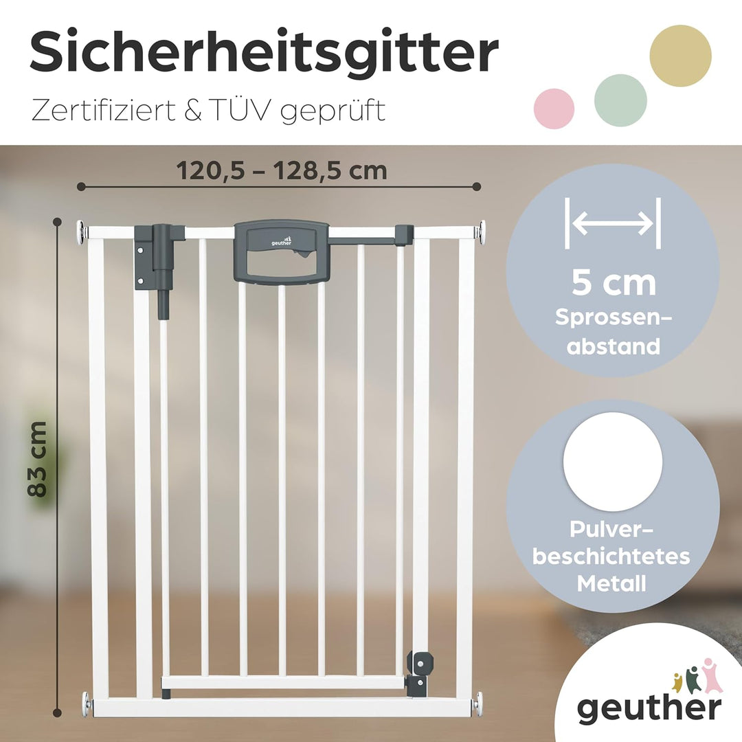 Türschutzgitter Easylock zum Klemmen für Öffnungen 68-232.5 cm aus Metall Passung 120,5 cm - 128,5 c