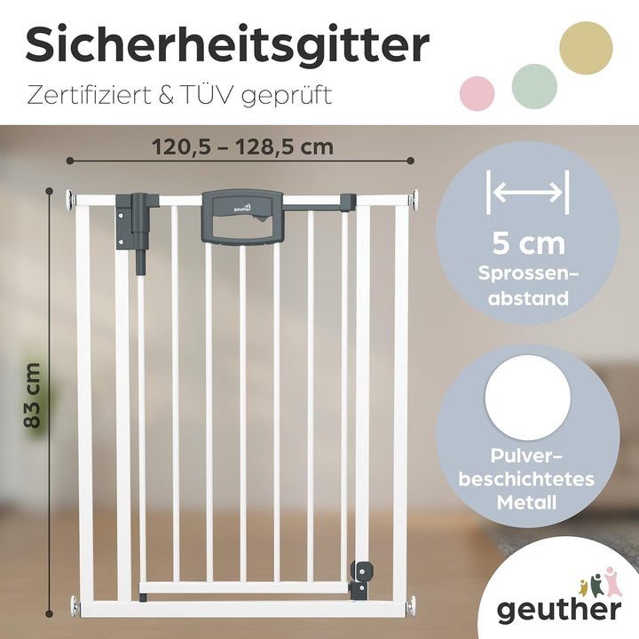 Türschutzgitter Easylock zum Klemmen für Öffnungen 68-232.5 cm aus Metall Passung 120,5 cm - 128,5 c