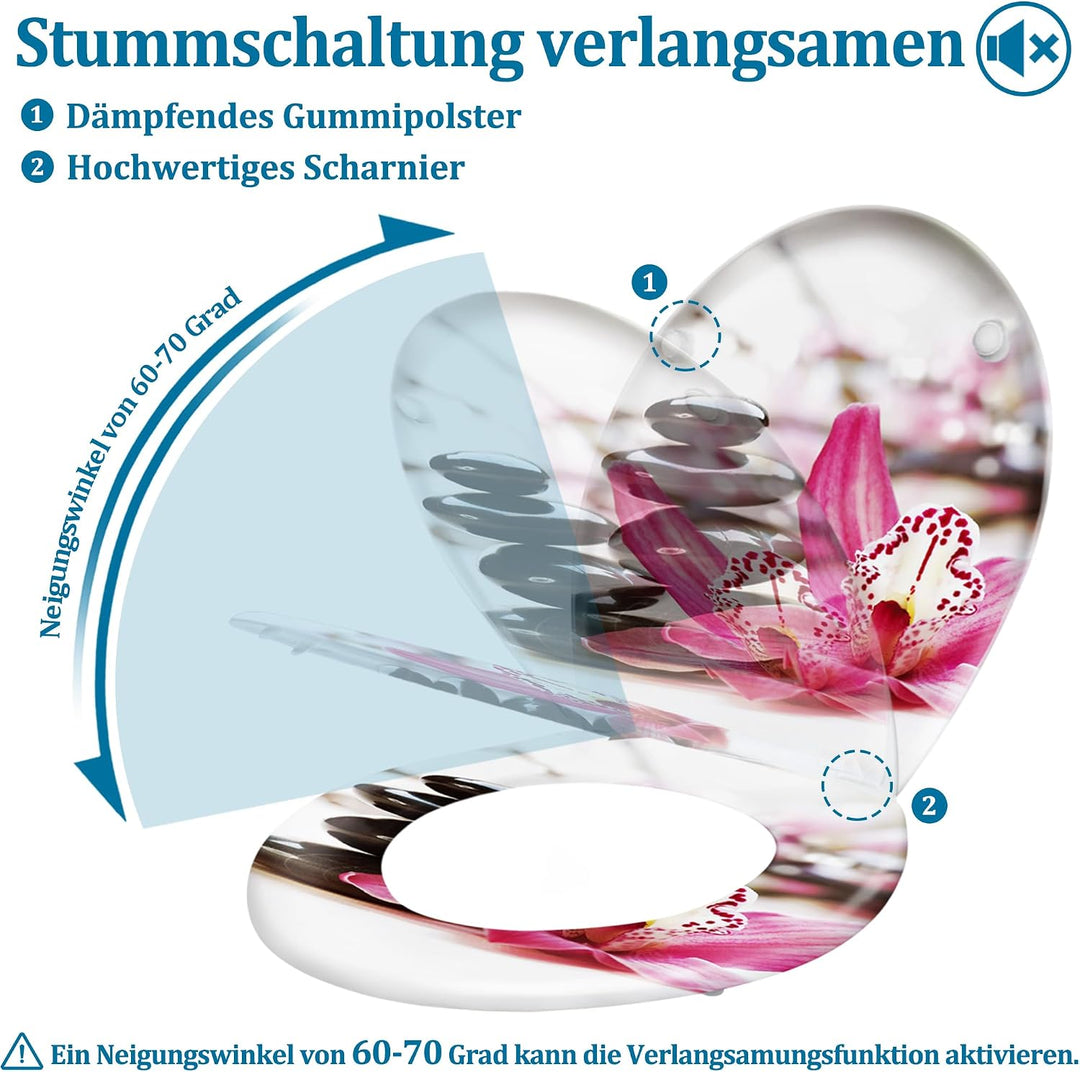 UISEBRT WC-Sitz mit Absenkautomatik Toilettensitz Premium Toilettendeckel Antibakteriell Klodeckel K