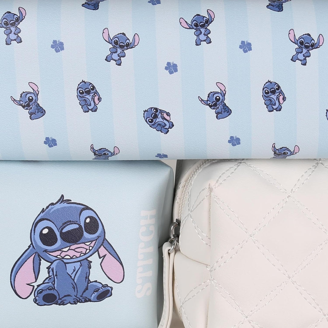 Disney Stitch Reise-Kosmetiktaschen, 4er-Set, beige und blau (Stitch), Stitch