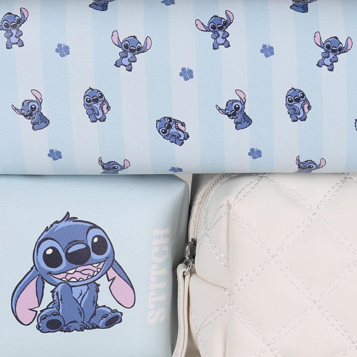 Disney Stitch Reise-Kosmetiktaschen, 4er-Set, beige und blau (Stitch), Stitch