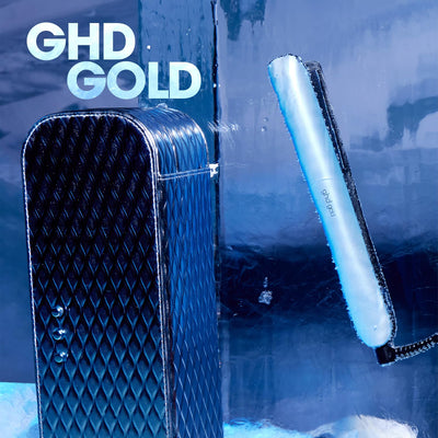 ghd Gold Haarglätter & Styler in Eisblau mit Kosmetikkoffer - Professionelles Fortgeschrittenes Styl