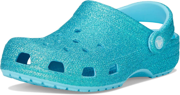 Crocs Unisex Kinder Classic Glitter Clog K Holzschuh 22.2 cm Getöntes Glas, 22.2 cm Getöntes Glas