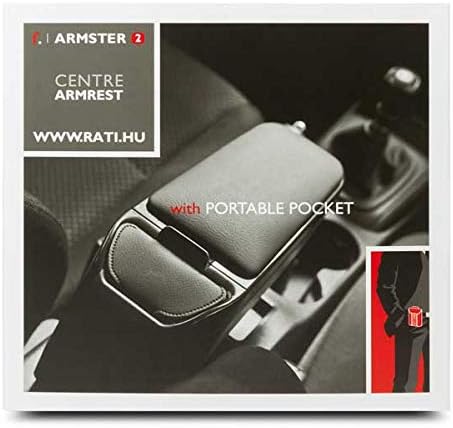 RATI ARMSTER V00399 APOYABRAZOS Negro/Gris Coche ESPECIFICO Citroen C4 (2010-), con Compartimento DE